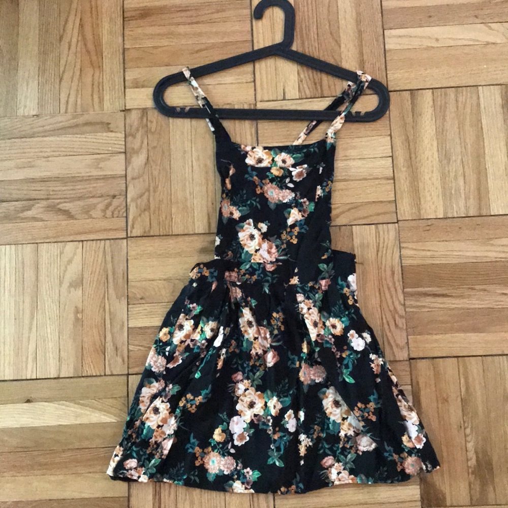 Floral overall dress